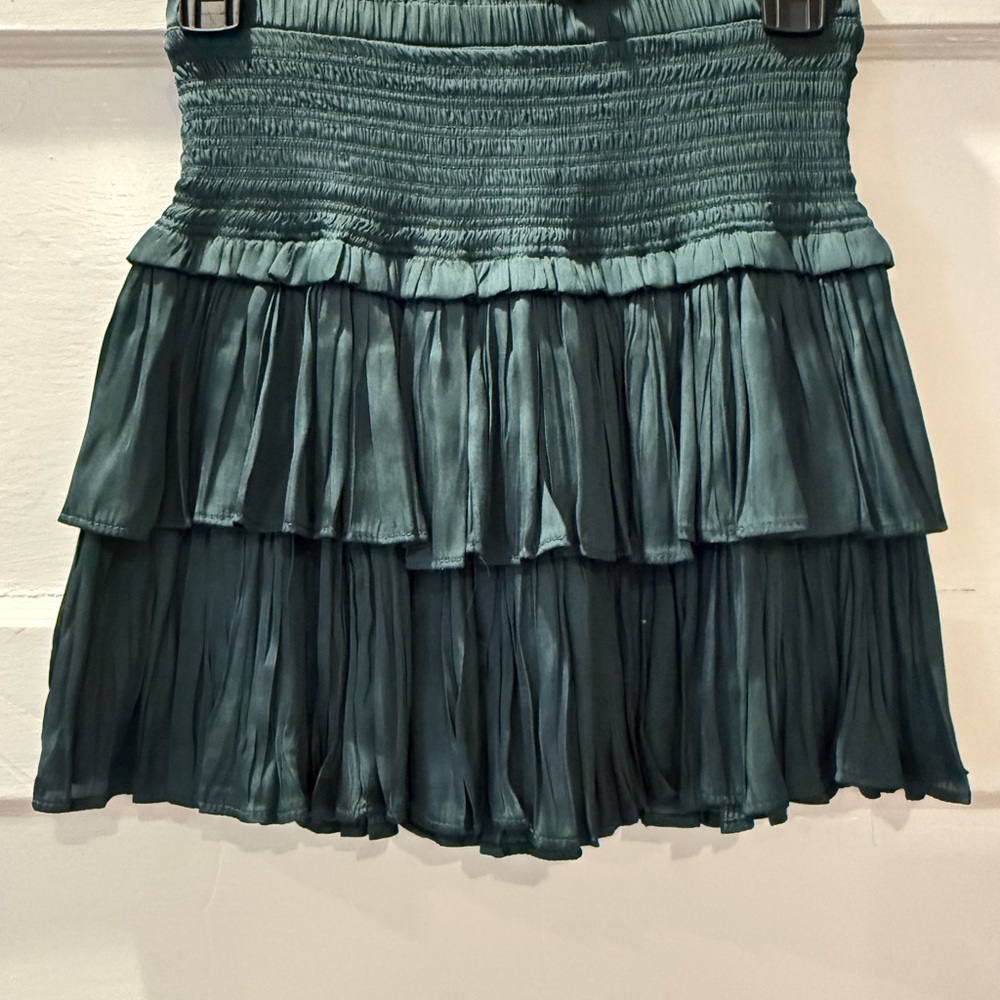 Elegant Teal Tiered Skirt
